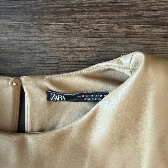 ZARA FAUX LEATHER DRESS - Picture 2 of 4